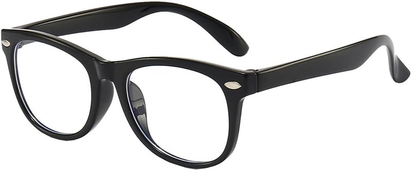 FANNYGO Store 1 Pack kids Blue Light Blocking Glasses For Girls And Boys Computer Blue Light Blocking Glasses For Age 3-11 (Black) - Image 1